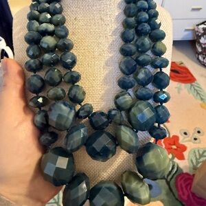 Kate Spade Give it a Swirl Teal Beaded Necklace